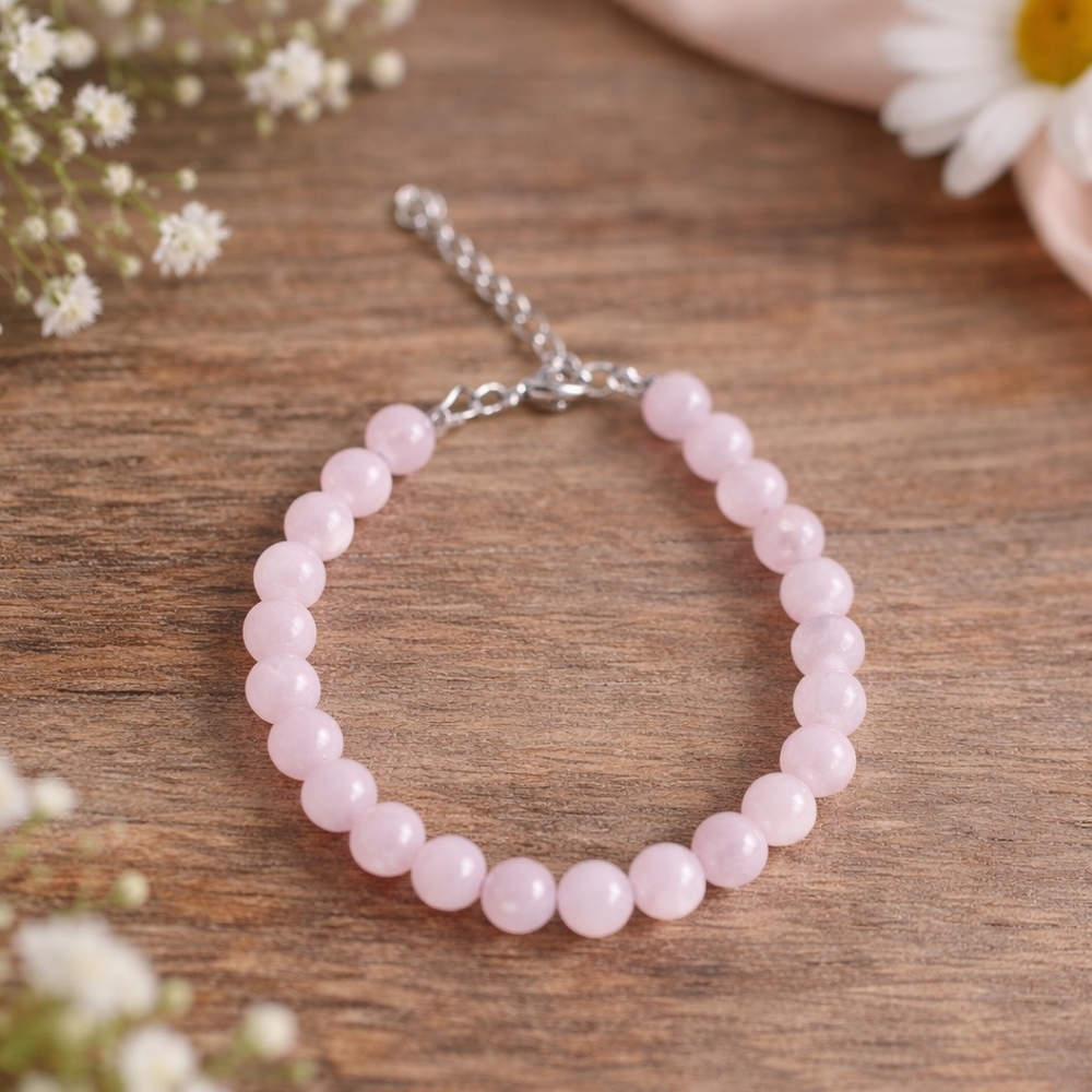 (6) Handmade Rose Quartz Bracelet - Picture 2 of 2